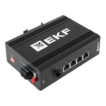 Коммутатор промышленный неуправляемый EKF TSX-U-1GX/SFP-4GTP U-1GX/SFP-4GTP 1 порт 1000Base-X SFP 4 порта 10/100/1000Base-T(X) RJ45 c PoE 
