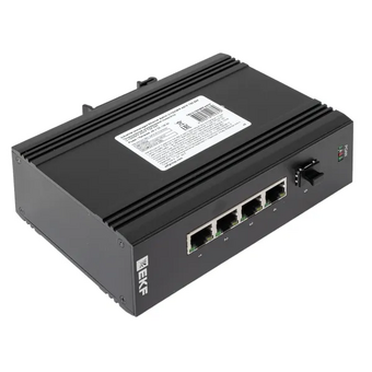  Коммутатор промышленный неуправляемый EKF TSX-U-1GX/SFP-4GTP U-1GX/SFP-4GTP 1 порт 1000Base-X SFP 4 порта 10/100/1000Base-T(X) RJ45 c PoE 