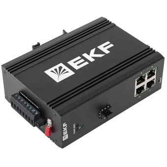  Коммутатор промышленный управляемый EKF TSX-ML2-1GX/SFP-4GTP уровня L2 ML2-1GX/SFP-4GTP 1 порт 1000Base-X SFP 4 порта 10/100/1000Base-T(X) RJ45 c PoE 