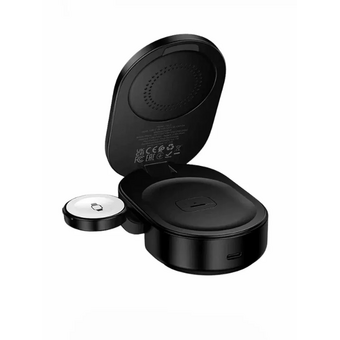  Беспроводное ЗУ HOCO CQ23 Pole Qi2.2 3-in-1 magnetic wireless fast charger черный 