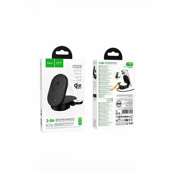  Беспроводное ЗУ HOCO CQ23 Pole Qi2.2 3-in-1 magnetic wireless fast charger черный 