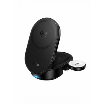  Беспроводное ЗУ HOCO CQ23 Pole Qi2.2 3-in-1 magnetic wireless fast charger черный 