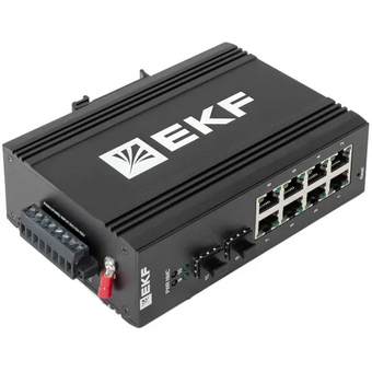  Коммутатор промышленный управляемый EKF TSX-ML2-2GX/SFP-8GT уровня L2 2 порта 1000Base-X SFP 8 портов 10/100/1000Base-T(X) RJ45 монтаж на DIN-рейку 