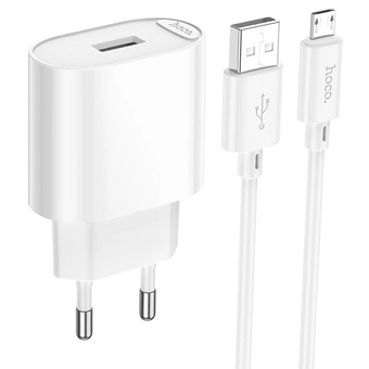  Зарядное устройство Hoco C109A (10.5W) Fighter single port Charger (EU) White 