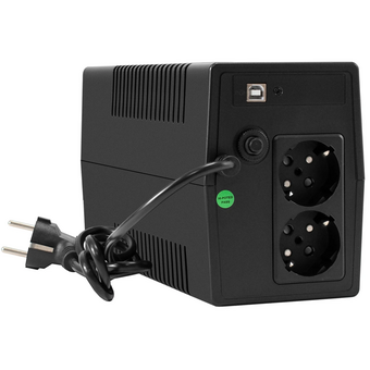  ИБП ExeGate Smart LB-1000.LCD.AVR.2SH.USB (EX299507RUS) 1000VA/650W, LCD, AVR, 2*Schuko, USB, батарея 12V 9Ah, Black 
