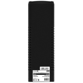 ИБП ExeGate Smart LB-1000.LCD.AVR.2SH.USB (EX299507RUS) 1000VA/650W, LCD, AVR, 2*Schuko, USB, батарея 12V 9Ah, Black 