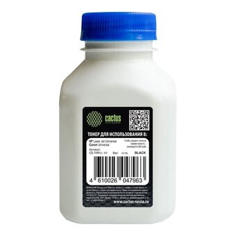  Тонер Cactus CS-THPU-60 черный флакон 60гр для принтера HP, картриджей CB435/CE285ACF283A/CF244A для совместимых картриджей 