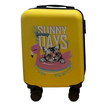  Чемодан для детей LATS 683 Кот желтый 