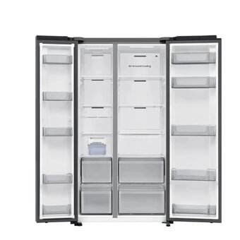  Холодильник Samsung RS70F65QETEO серебристый 