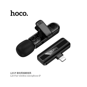  Микрофон HOCO L20 Fair wireless microphone Type-C черный 