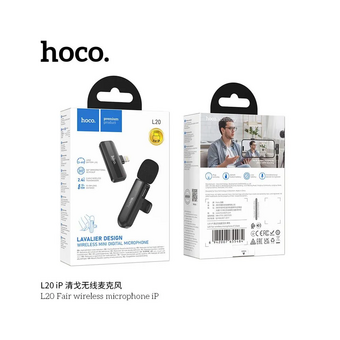  Микрофон HOCO L20 Fair wireless microphone Type-C черный 