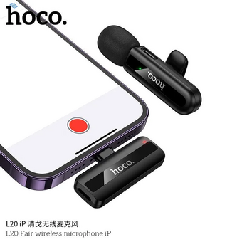  Микрофон HOCO L20 Fair wireless microphone Type-C черный 