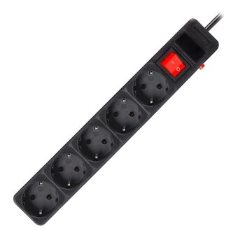  Сетевой фильтр SmartBuy SBSP-5-18-K 1.8 м, 5 розеток, чёрный 