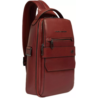  Рюкзак слинг Piquadro Solm CA7028S141/CU табачный натуральная кожа 