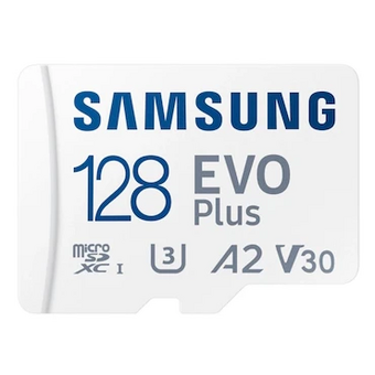 Карта памяти Samsung Evo Plus (MB-MC128SA/CN) microSDXC 128GB Class 10, A2, V30, UHS-I, W 90 МБ/с, R 160 МБ/с 