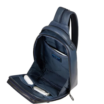  Рюкзак слинг Piquadro Solm CA7028S141/AV серо-голубой натуральная кожа 