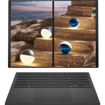  Ноутбук Asus ZenBook Duo UX8407AA-SN279X (90NB16V1-M00F80-Win11Pro) Core Ultra 9 386H 32Gb SSD1Tb Intel Arc 14" OLED Touch 3K (2880x1800) dk.grey 