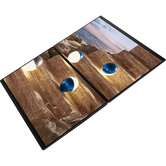  Ноутбук Asus ZenBook Duo UX8407AA-SN279X (90NB16V1-M00F80-Win11Pro) Core Ultra 9 386H 32Gb SSD1Tb Intel Arc 14" OLED Touch 3K (2880x1800) dk.grey 