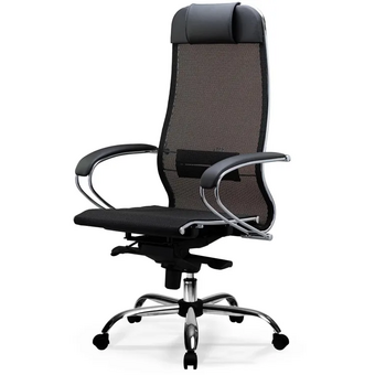  Кресло Метта S-1.04 Infinity Easy Clean (Z509335959) сетка с подголов. крестов. металл хром 
