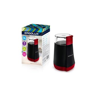 Кофемолка ERGOLUX ELX-CG02-C43 красный, чёрная вставка 