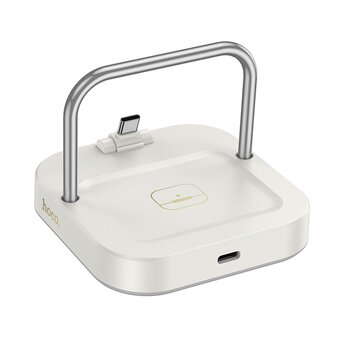  Беспроводное ЗУ HOCO CQ16B Astute 2-in-1 desktop charger молочно-белый 