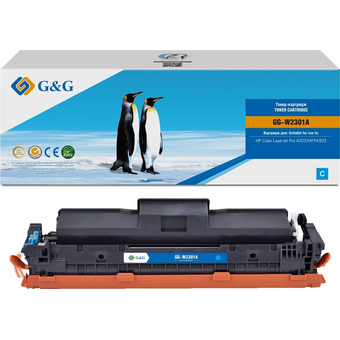  Картридж лазерный G&G GG-W2301A голубой 1800стр для HP Color LaserJet Pro 4203/MFP 4303 