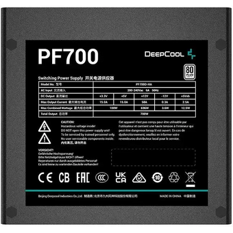  Блок питания Deepcool Gamerstorm PF700 V2 (R-PF700D-HA0B-WDEU) ATX 700W 