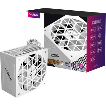  Блок питания 1STPLAYER Ack Bronze 750W White (HA-750AA2-WH) / ATX 3.1, PCIe 5.1, APFC, 80 Plus Bronze, full Teapo caps, 140mm fan, non-modular 