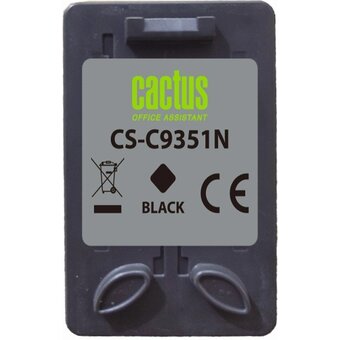  Картридж струйный Cactus CS-C9351CN черный 475стр 20мл для HP D1468/D1520/D1420/D1560/D1530/D1341/D1320/D1312/D1455/D2330/D2430/D1430/D2460/D2445 