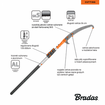  Пила садовая Bradas V-Series (KT-V1501-300) 