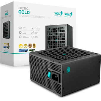  Блок питания DeepCool GamerStorm PQ750G Gen.5 (R-PQ750G-FD0B-WGEU-V1), 750Вт, 80 Plus Gold, 120мм, черный, retail 