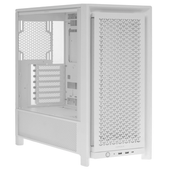  Корпус Corsair Frame 4000D (CC-9011291-WW), без БП Midi-Tower, TG, no fan, 2xUSB-A 3.2, 1xUSB Type-C, E-ATX, ATX, mITX White 