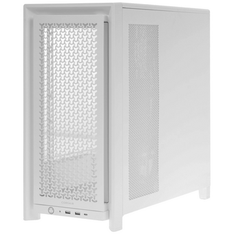  Корпус Corsair Frame 4000D (CC-9011291-WW), без БП Midi-Tower, TG, no fan, 2xUSB-A 3.2, 1xUSB Type-C, E-ATX, ATX, mITX White 