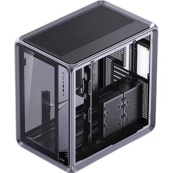  Корпус JONSBO Jonsplus BO400 без БП, боковая панель из закаленного стекла (панорама), mini-ITX, micro-ATX, ATX, серый 