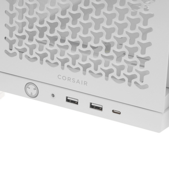  Корпус Corsair Frame 4000D (CC-9011291-WW), без БП Midi-Tower, TG, no fan, 2xUSB-A 3.2, 1xUSB Type-C, E-ATX, ATX, mITX White 