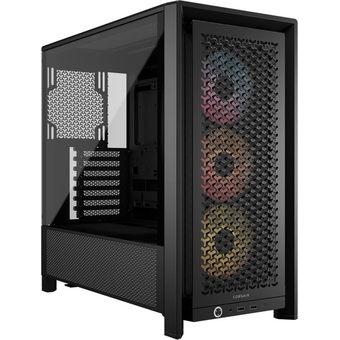  Корпус Corsair Frame 4000D RS ARGB (CC-9011296-WW), без БП, Midi-Tower, TG, 3x120mm 2xUSB-A 3.2, 1xUSB Type-C, E-ATX, ATX, mITX Black 