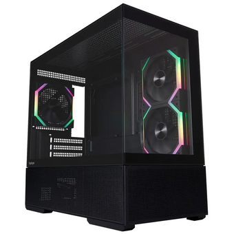  Корпус 1STPLAYER CV6 ARGB Black (CV6-BK-2FAR-2FH7R-1FH7) / mATX / 3x120mm ARGB 2x120mm fans 
