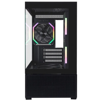  Корпус 1STPLAYER CV6 ARGB Black (CV6-BK-2FAR-2FH7R-1FH7) / mATX / 3x120mm ARGB 2x120mm fans 