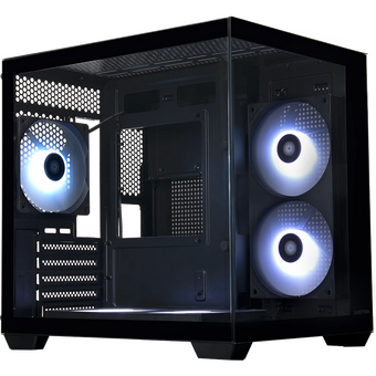  Корпус XASTRA QW400M 5ARGB-FC-C6-AC Black (QW400M-2FA24A-1FC12A-C6-AC) mATX/Aquarium/Screewless/1x120mm+2x240 ARGB PWM FC fans/Argb+PWM HUB 6port 