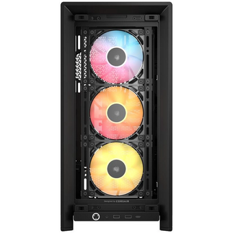  Корпус Corsair Frame 4000D RS ARGB (CC-9011296-WW), без БП, Midi-Tower, TG, 3x120mm 2xUSB-A 3.2, 1xUSB Type-C, E-ATX, ATX, mITX Black 
