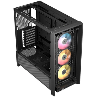  Корпус Corsair Frame 4000D RS ARGB (CC-9011296-WW), без БП, Midi-Tower, TG, 3x120mm 2xUSB-A 3.2, 1xUSB Type-C, E-ATX, ATX, mITX Black 