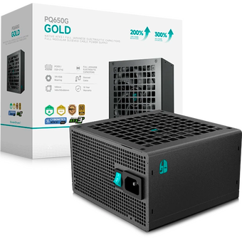  Блок питания Deepcool GamerStorm PQ650G Gen.5 (R-PQ650G-FD0B-WGEU-V1) ATX 650W 80+ gold (20+4pin) APFC 120mm fan 6xSATA Cab Manag RTL 