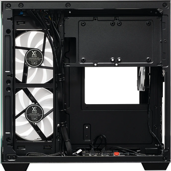  Корпус XASTRA QW400M 5ARGB-FC-C6-AC Black (QW400M-2FA24A-1FC12A-C6-AC) mATX/Aquarium/Screewless/1x120mm+2x240 ARGB PWM FC fans/Argb+PWM HUB 6port 