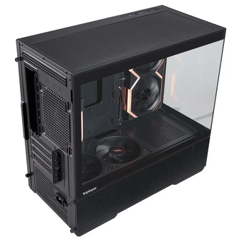  Корпус 1STPLAYER CV6 ARGB Black (CV6-BK-2FAR-2FH7R-1FH7) / mATX / 3x120mm ARGB 2x120mm fans 