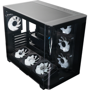  Корпус XASTRA QR500 7ARGB-FM-C10-UC Black (QR500-7FM12A-C10-UC) ATX/Aquarium/ 2 Curve Glass /7*120mm ARGB PWM FM fans/ Argb+PWM HUB 10port /Type-C 