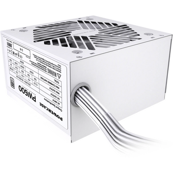  Блок питания Powercase PW600 (PSW-600W-DC) / White / (80 Plus, ATX 2.31, 600W, APFC, DC-DC, 120mm Fan) 