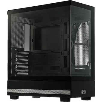  Корпус PcCooler C3Q500 BK, без БП, Midi-Tower, TG, no fans, 1xUSB 3.0 + 2.0 1xUSB-C, ATX, mITX Black 