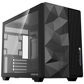  Корпус Powercase TX3 (CTX3AB-F0), TG, Type-C, No Fans, чёрный, mATX 