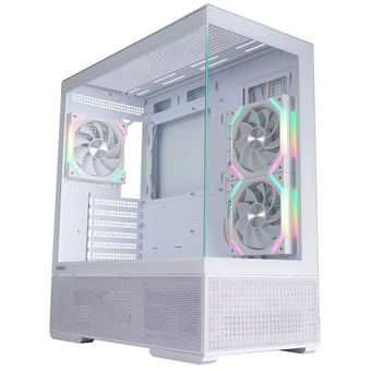  Корпус 1STPLAYER CV7 ARGB White (CV7-WH-2FAR-W-2FH7R-W-1FH7-W) / ATX / 3x120mm ARGB 2x120mm fans 