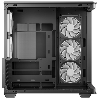  Корпус Deepcool CG590U 5F, черный, TG (aquarium), 5x120mm ARGB Fan, mini-ITX, mATX, ATX 